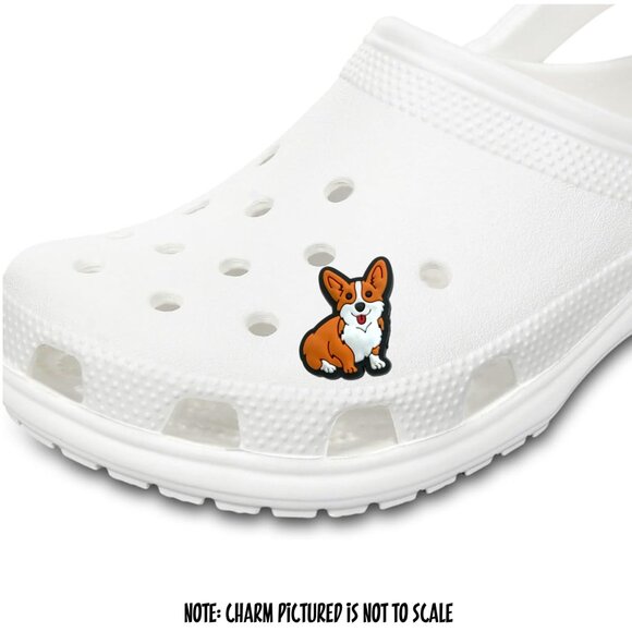NWOT Corgi Dog Croc Charm Adorable Puppy Brown White Pembroke Welsh - Picture 2 of 3
